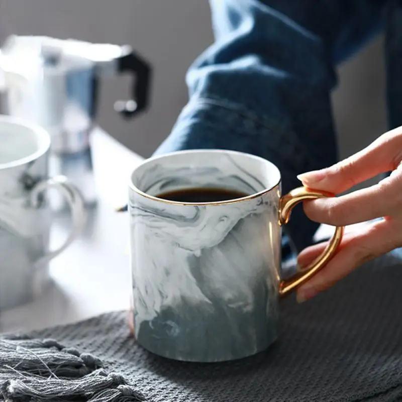 Marbled Gold Ceramic Cup