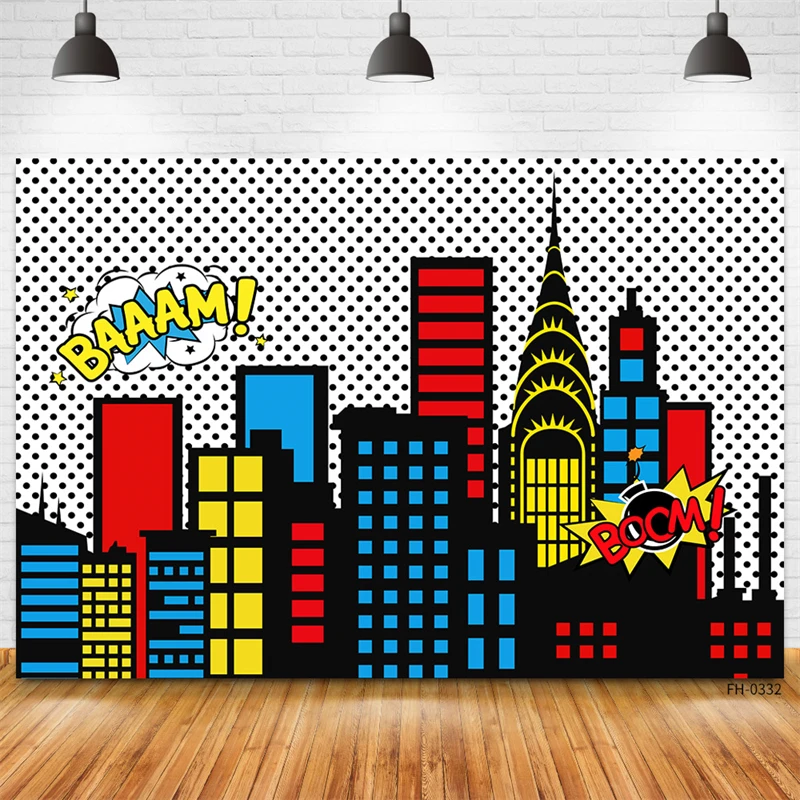 Custom Name Birthday Backdrop Superhero Super Hero Comic City Building Boy Kids Baby Shower Photography Background Studio Banner
Custom Name Birthday Backdrop Superhero Super Hero Comic City Building Boy Kids Baby Shower Photography Background Studio Banner