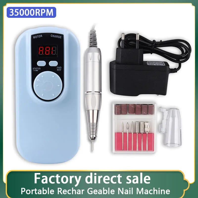 Portable Rechargeable Nail Drill Machine 35000RPM Machine Pedicure Manicure Drill Set Nail File Polishing Equipment Instrument
Portable Rechargeable Nail Drill Machine 35000RPM Machine Pedicure Manicure Drill Set Nail File Polishing Equipment Instrument