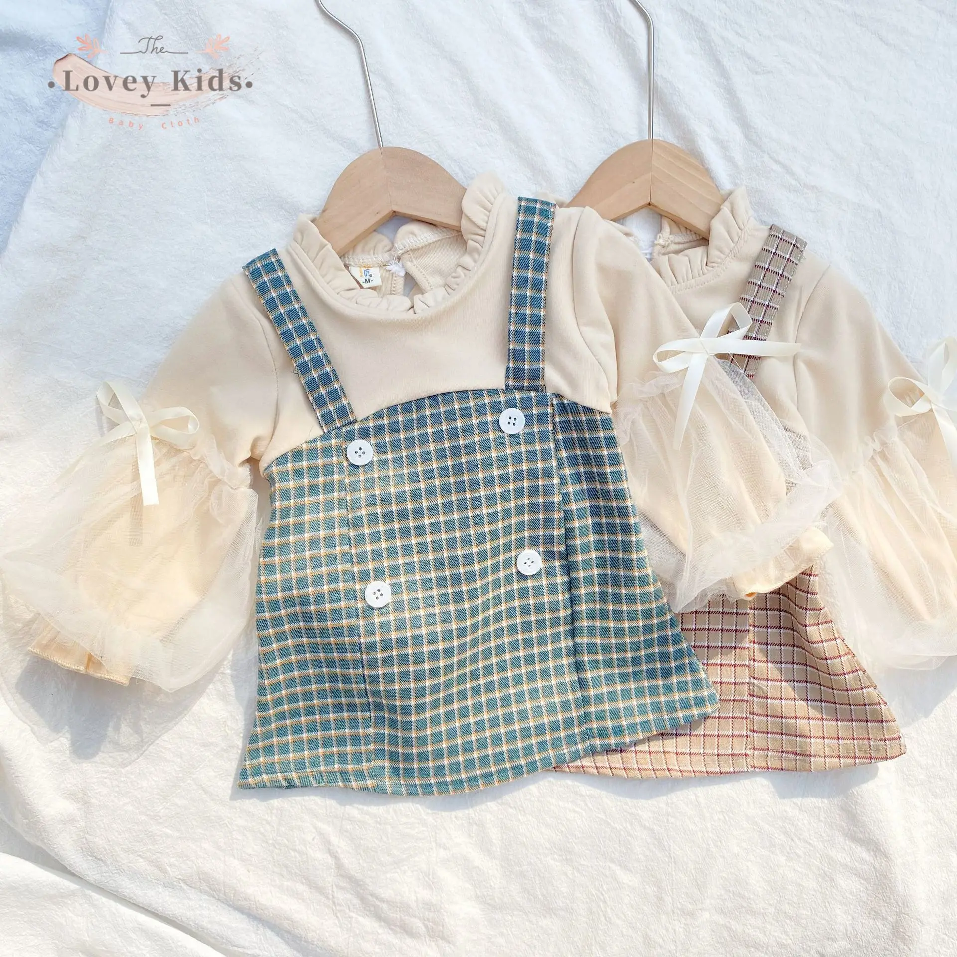 2021 Spring Baby Girl Dress Sweet Puff Sleeve Mesh Patchwork Long Sleeve Plaid Overalls Princess Korean Style Sample 1-3Year
2021 Spring Baby Girl Dress Sweet Puff Sleeve Mesh Patchwork Long Sleeve Plaid Overalls Princess Korean Style Sample 1-3Year