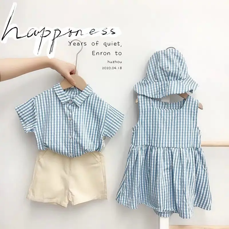 Striped Dress Summer 2021 Children'S Men And Women Baby Shirt Pants Suit Western-Style Fashionable Sibling Outfit
Striped Dress Summer 2021 Children'S Men And Women Baby Shirt Pants Suit Western-Style Fashionable Sibling Outfit