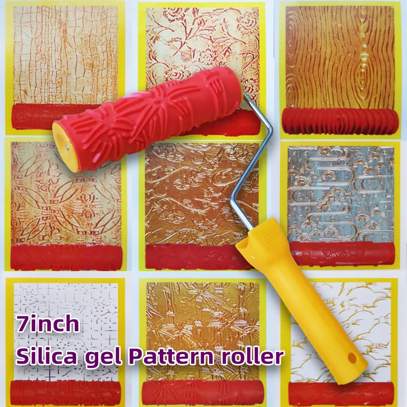 7Inch Pattern Roller brush Silica gel Paint roller Embossed Texture Painting Tools for Wall Decorative Household Brush
7Inch Pattern Roller brush Silica gel Paint roller Embossed Texture Painting Tools for Wall Decorative Household Brush
