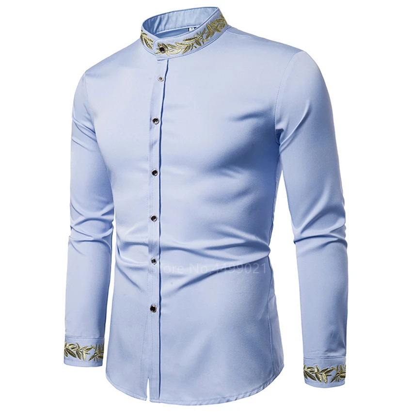 2020 Autumn African Style Traditional Dashiki Dress Shirt Male Men Top Golden Embroidery Fashion Riche Club Stand Collar Blouse
2020 Autumn African Style Traditional Dashiki Dress Shirt Male Men Top Golden Embroidery Fashion Riche Club Stand Collar Blouse