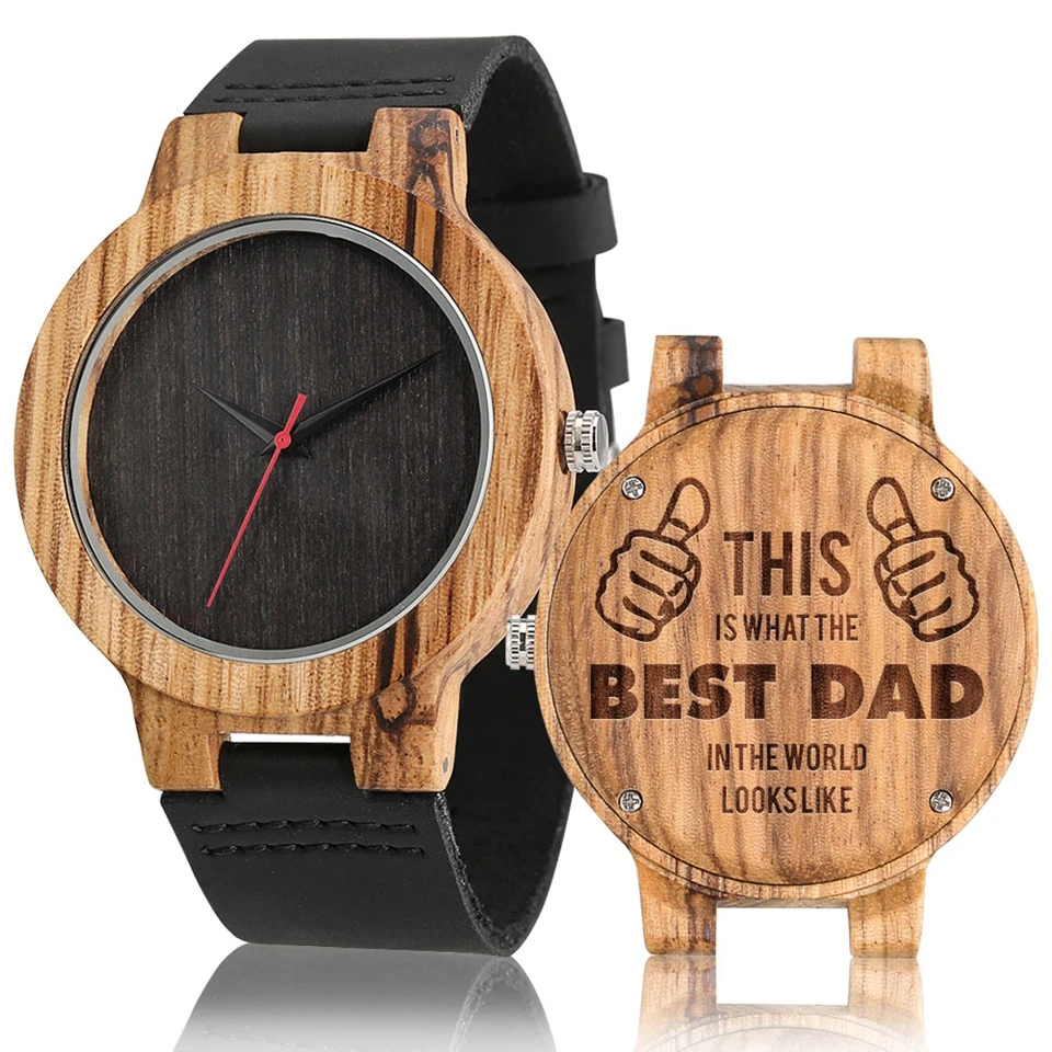 Watch for Men Personalized BEST DAD My Hero Dad Bamboo Wooden Leather Watch Male Clock Quartz Wristwatches Father's Day Gifts
Watch for Men Personalized BEST DAD My Hero Dad Bamboo Wooden Leather Watch Male Clock Quartz Wristwatches Father's Day Gifts