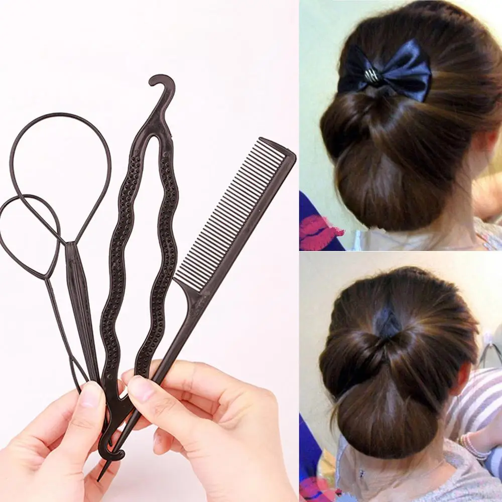 4pcs fashion salon women's girl ponytail styling plastic ring set ponytail hair braid accessories styling tools Easy editing
4pcs fashion salon women's girl ponytail styling plastic ring set ponytail hair braid accessories styling tools Easy editing