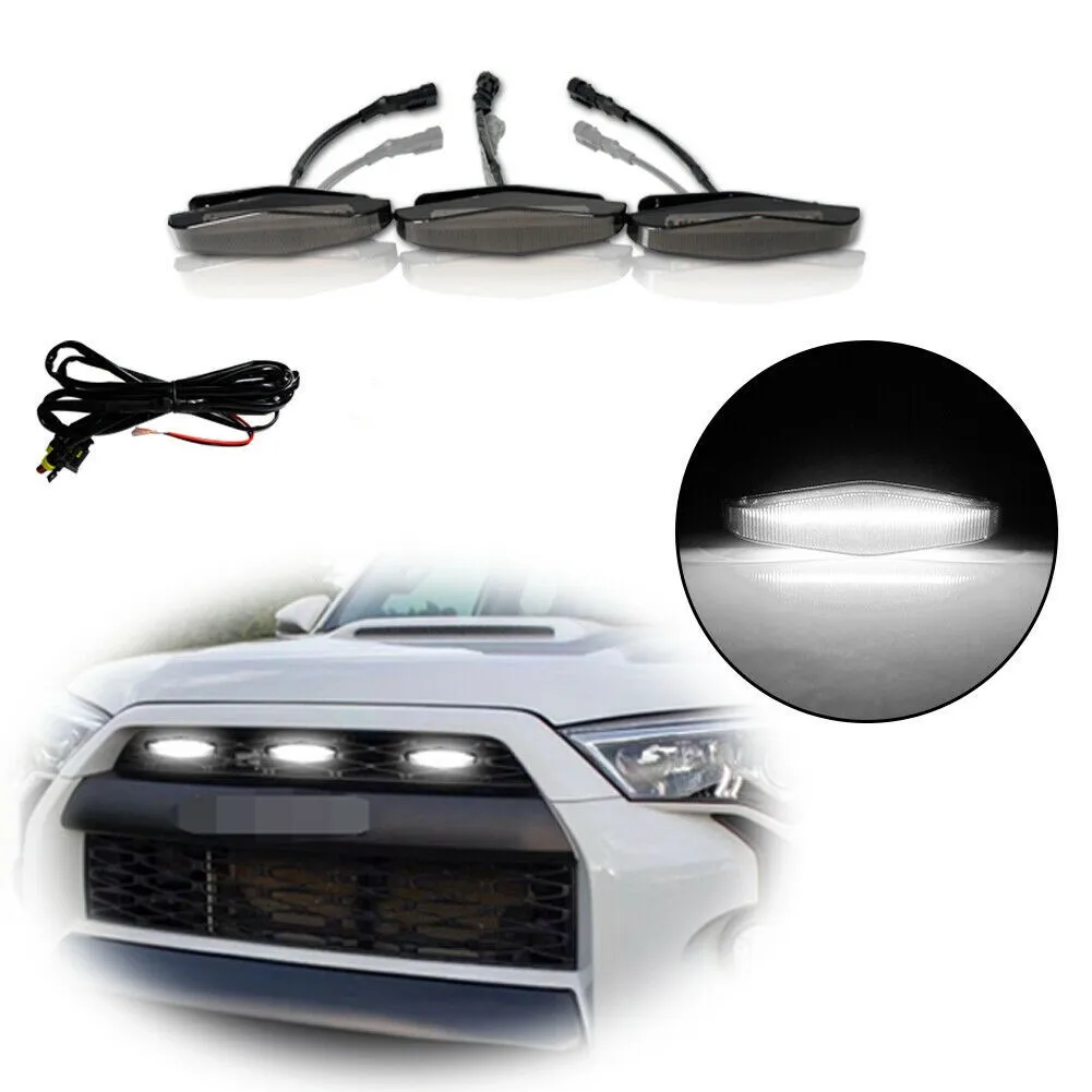 3PCS Car Grilles LED Lights Light White For Toyota 4Runner TRD Pro 2014-2019 Front Air Inlet Grille Decorative Lamp
3PCS Car Grilles LED Lights Light White For Toyota 4Runner TRD Pro 2014-2019 Front Air Inlet Grille Decorative Lamp