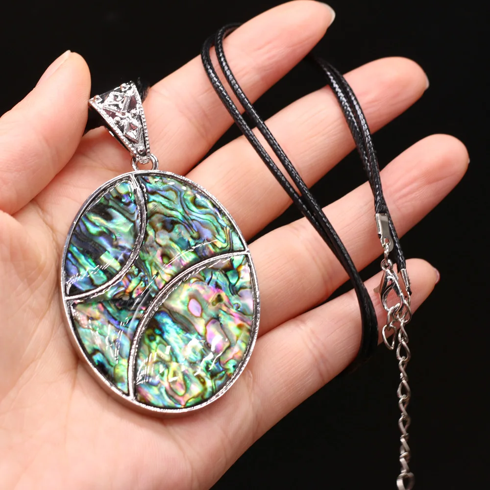 New Natural Abalone Shell Pendant Necklace Multiple Shape for Women Jewelry Gift Length 55+5cm | Украшения и аксессуары