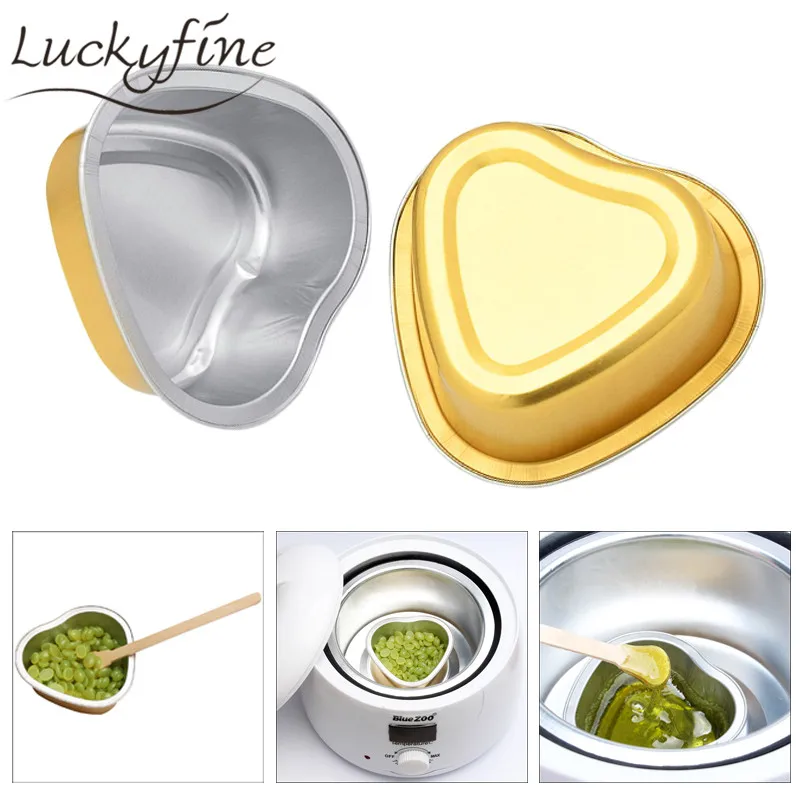 10Pcs 30g Melting Wax Bowl Aluminum Foil Hair Removal Bean Depilatory Cream Bowl Heart Shape For Hot Film Hard Waxing Pellet New
10Pcs 30g Melting Wax Bowl Aluminum Foil Hair Removal Bean Depilatory Cream Bowl Heart Shape For Hot Film Hard Waxing Pellet New
