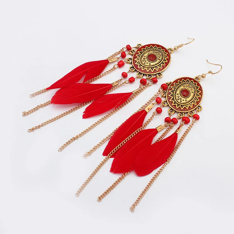 2020Vintage Earrings Fashion Feather Tassel Earrings Long Bohemian Ethnic Style Jewelry Earrings Dangle Tassel Earrings
2020Vintage Earrings Fashion Feather Tassel Earrings Long Bohemian Ethnic Style Jewelry Earrings Dangle Tassel Earrings