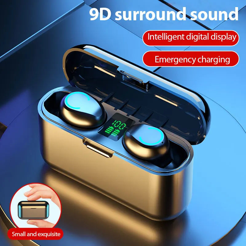 F9-13B TWS Touch Earphone Wireless 9D Noise Reduction Sports IPX7 Waterproof Bluetooth-compatible Headset Universal Headphone
F9-13B TWS Touch Earphone Wireless 9D Noise Reduction Sports IPX7 Waterproof Bluetooth-compatible Headset Universal Headphone