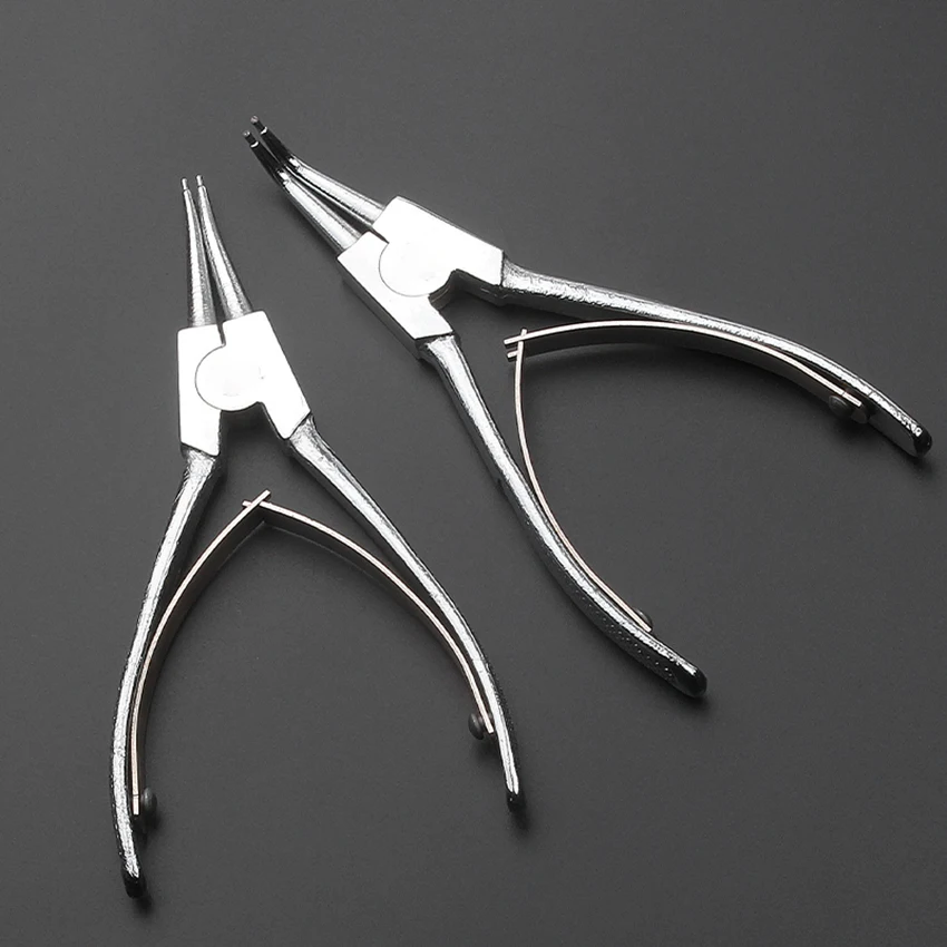 Precision Circlip Pliers, Straight / Angle Tip Lock Ring Pliers 6 Inch, 1.2mm Bore Diameter, Lock Ring Plier for Door Handle
Precision Circlip Pliers, Straight / Angle Tip Lock Ring Pliers 6 Inch, 1.2mm Bore Diameter, Lock Ring Plier for Door Handle