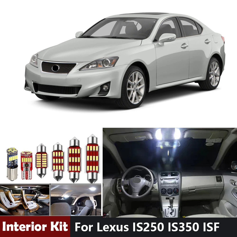 8pcs White Canbus Car LED Interior Lights Lighting Package Kit For Lexus IS250 IS350 ISF 2006-2013 Dome Trunk Map Lights
8pcs White Canbus Car LED Interior Lights Lighting Package Kit For Lexus IS250 IS350 ISF 2006-2013 Dome Trunk Map Lights