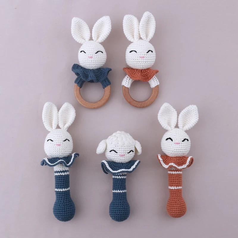 DIY Crochet Rabbit Animal Rattle Baby Wooden Teether Ring Infant Teething Nursing Soother Bunny Rattle Educational Montessori T
DIY Crochet Rabbit Animal Rattle Baby Wooden Teether Ring Infant Teething Nursing Soother Bunny Rattle Educational Montessori T
