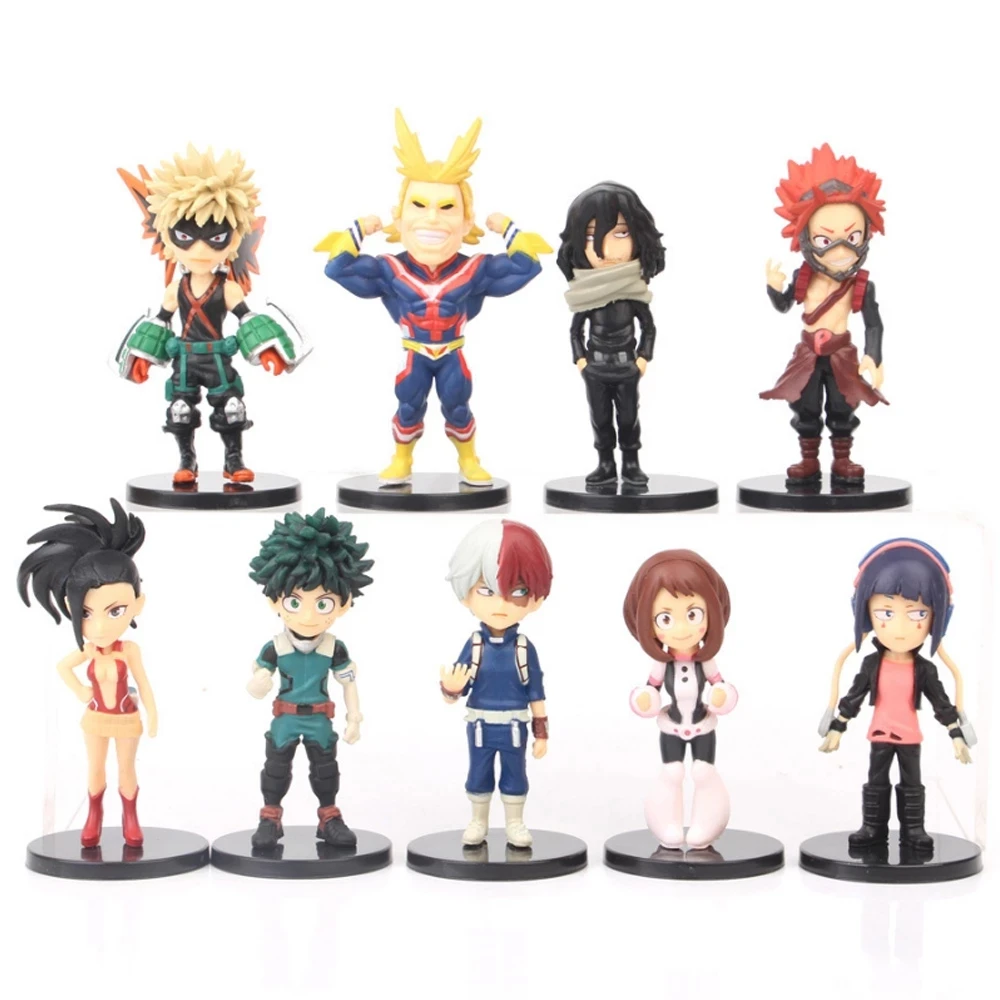 Anime 9pcs/Set My Hero Academia Figure Izuku Midoriya Shouto Todorok URARAKA Bakugou Katsuk Hero Academ PVC Action Kid Model Toy
Anime 9pcs/Set My Hero Academia Figure Izuku Midoriya Shouto Todorok URARAKA Bakugou Katsuk Hero Academ PVC Action Kid Model Toy