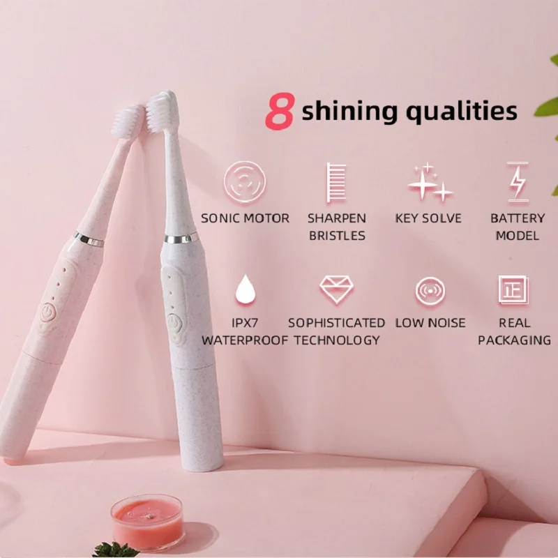 1pcs Sonic Toothbrush For Couple Adult Electric Non-Rechargeable Soft Fur Full-Automatic Waterproof 2 Brush Head Gift For Travel
1pcs Sonic Toothbrush For Couple Adult Electric Non-Rechargeable Soft Fur Full-Automatic Waterproof 2 Brush Head Gift For Travel