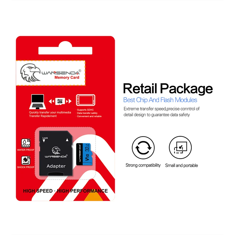 High quality Wansenda Micro-SD Card 4GB 8GB 16GB 32GB 64GB 128GB Memory Card TF Card for Smartphone Tablet Free SD Adapter
High quality Wansenda Micro-SD Card 4GB 8GB 16GB 32GB 64GB 128GB Memory Card TF Card for Smartphone Tablet Free SD Adapter