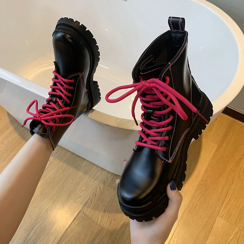 Корейская обувь женские весенние и красные универсальные осенние одноботинки 2020 новые модные повседневные женские ботинки 
Корейская обувь женские весенние и красные универсальные осенние одноботинки 2020 новые модные повседневные женские ботинки