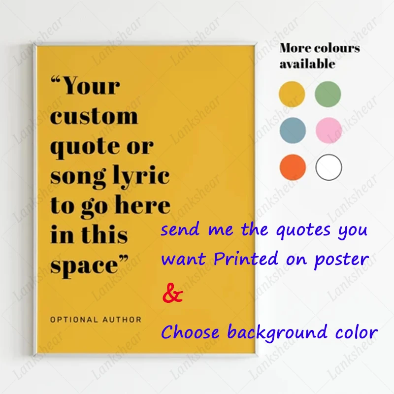 Custom Quote Print Design Canvas Painting Phrase or Song Lyrics Special Gift Birthday Anniversary Wedding Song Favourite Sayings
Custom Quote Print Design Canvas Painting Phrase or Song Lyrics Special Gift Birthday Anniversary Wedding Song Favourite Sayings