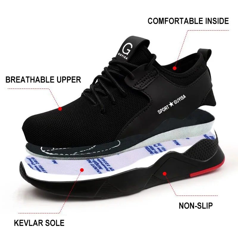36-48 Lightweight Safety Shoes Men Steel Toe Safety Boots Anti-Piercing Breathable Working Shoes Man Safety Shoes
36-48 Lightweight Safety Shoes Men Steel Toe Safety Boots Anti-Piercing Breathable Working Shoes Man Safety Shoes