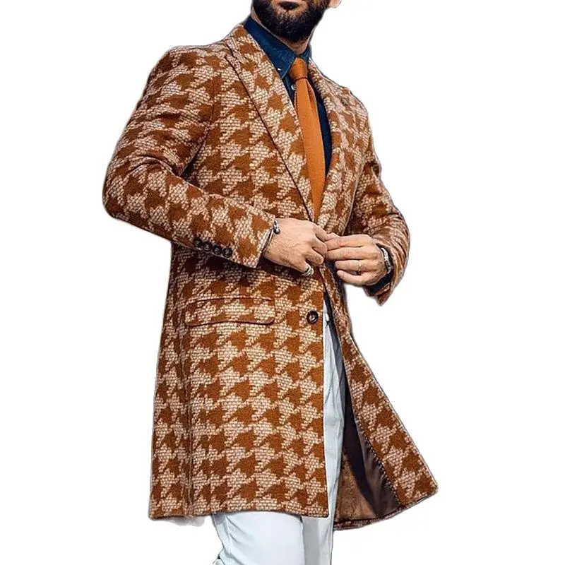 2021 Winter Warm Casual Long Cardigan Jacket New Men Fashion Single-breasted Coats Plaid Printed Mens Woolen Coat
2021 Winter Warm Casual Long Cardigan Jacket New Men Fashion Single-breasted Coats Plaid Printed Mens Woolen Coat