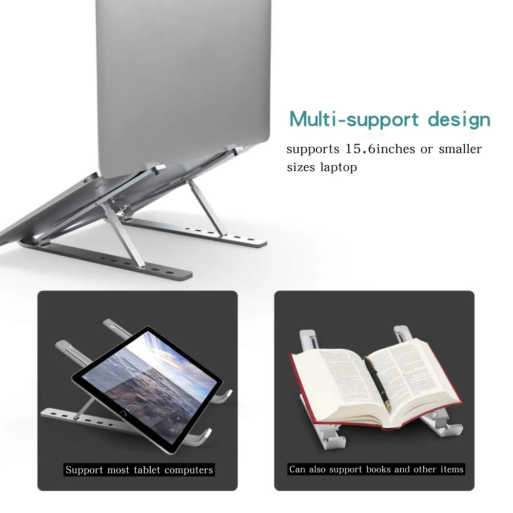 Laptop Stand Foldable MacBook Pro Notebook Stand Adjustable Aluminium Alloy Desk Table Mobile Phone Stand Bracket Laptop Holder
Laptop Stand Foldable MacBook Pro Notebook Stand Adjustable Aluminium Alloy Desk Table Mobile Phone Stand Bracket Laptop Holder