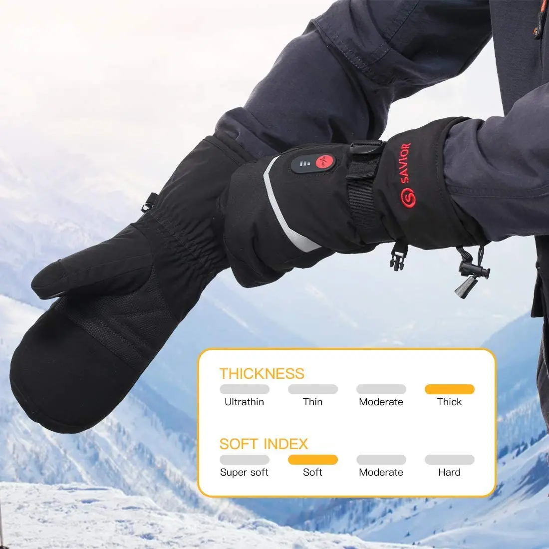 Перчатки для катания на лыжах и с аккумулятором | Спорт развлечения