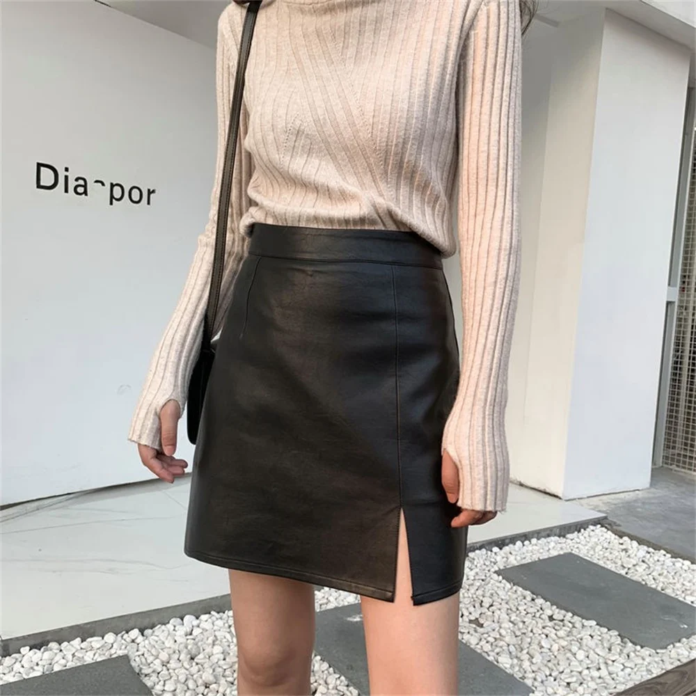 Hzirip Black PU A-line Bodycon Mini Skirts Split Plus Size Chic Femme Prom 2021 Stylish Hot Women Party OL Autumn Streetwear
Hzirip Black PU A-line Bodycon Mini Skirts Split Plus Size Chic Femme Prom 2021 Stylish Hot Women Party OL Autumn Streetwear