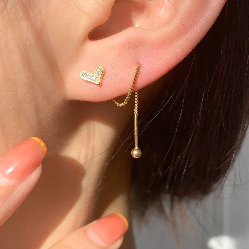 Heart Screw Earrings Ear Line Female Sweet Temperament Asymmetric Earrings Fashion Trend
Heart Screw Earrings Ear Line Female Sweet Temperament Asymmetric Earrings Fashion Trend