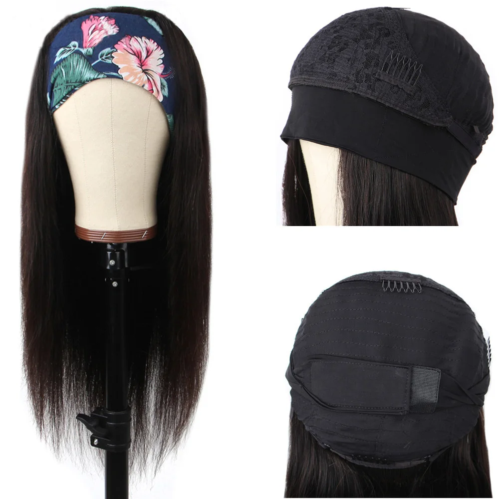 Straight Headband Wig Human Hair Glueless Full Machine Made Wigs Remy Human Hair Scarf Wig For Women U Part Wig
Straight Headband Wig Human Hair Glueless Full Machine Made Wigs Remy Human Hair Scarf Wig For Women U Part Wig