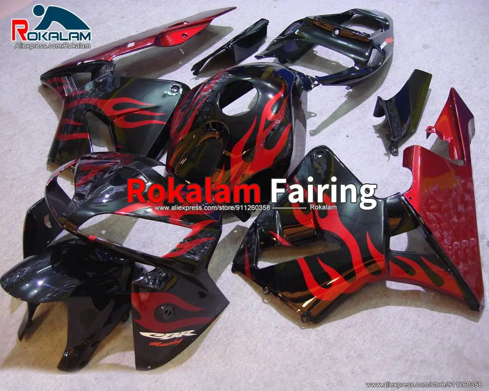 Red Flame Black Fairings For Honda CBR600 RR F5 05 06 CBR 600RR F 5 2005 CBR600 RR 2006 Motorbike Fairing (Injection Molding) 
Red Flame Black Fairings For Honda CBR600 RR F5 05 06 CBR 600RR F 5 2005 CBR600 RR 2006 Motorbike Fairing (Injection Molding)