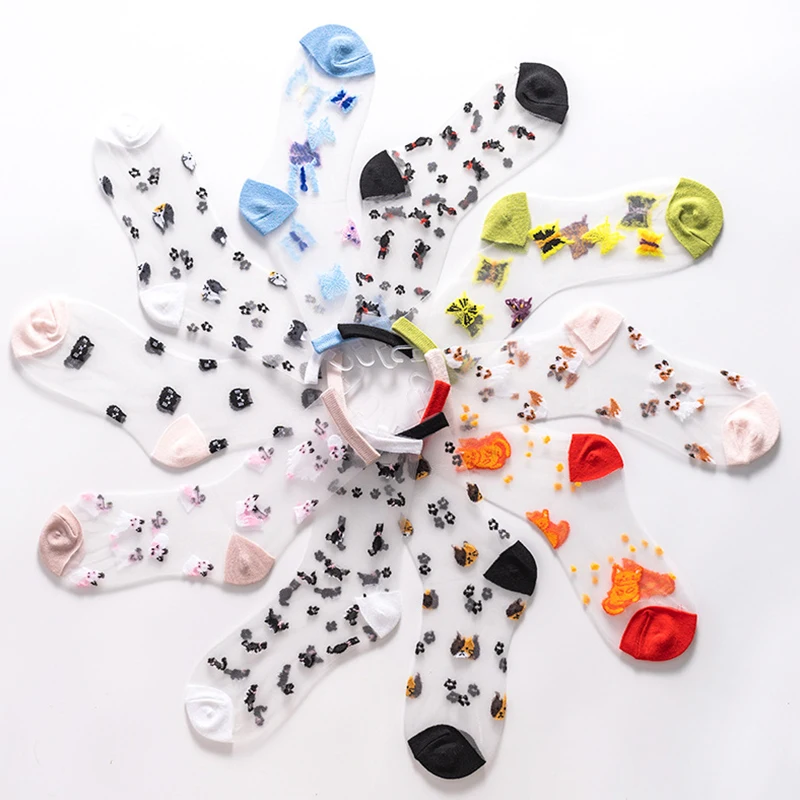 Mid-tube Socks Art Corron Socks College Style Transparent Cat Socks Funny Socks Winter Socks Japanese Lace Cute Women Socks
Mid-tube Socks Art Corron Socks College Style Transparent Cat Socks Funny Socks Winter Socks Japanese Lace Cute Women Socks