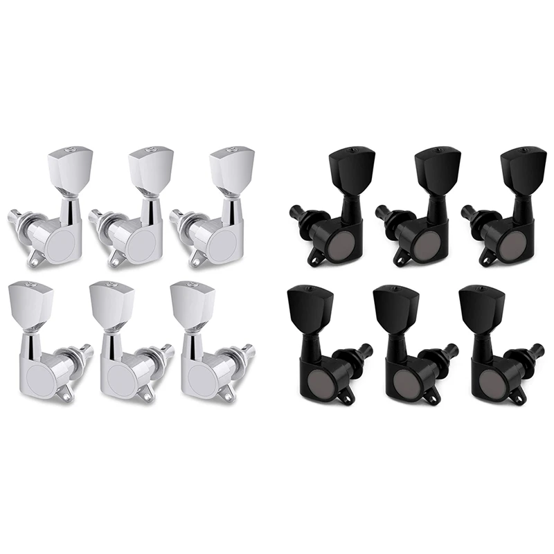 Sealed String Tuning Pegs Tuning Machines Vintage Style 3 Left 3 Right for Electric Guitar or Acoustic Guitar
Sealed String Tuning Pegs Tuning Machines Vintage Style 3 Left 3 Right for Electric Guitar or Acoustic Guitar