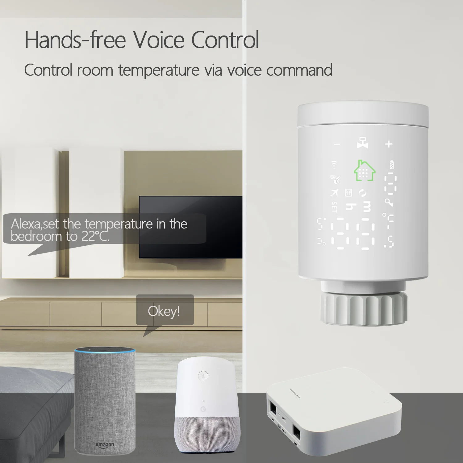 FrankEver Smart Radiator Actuator Programmable Thermostatic Radiator Valve APP Voice Controller Work With Alexa Tuya ZigBee3.0 
FrankEver Smart Radiator Actuator Programmable Thermostatic Radiator Valve APP Voice Controller Work With Alexa Tuya ZigBee3.0