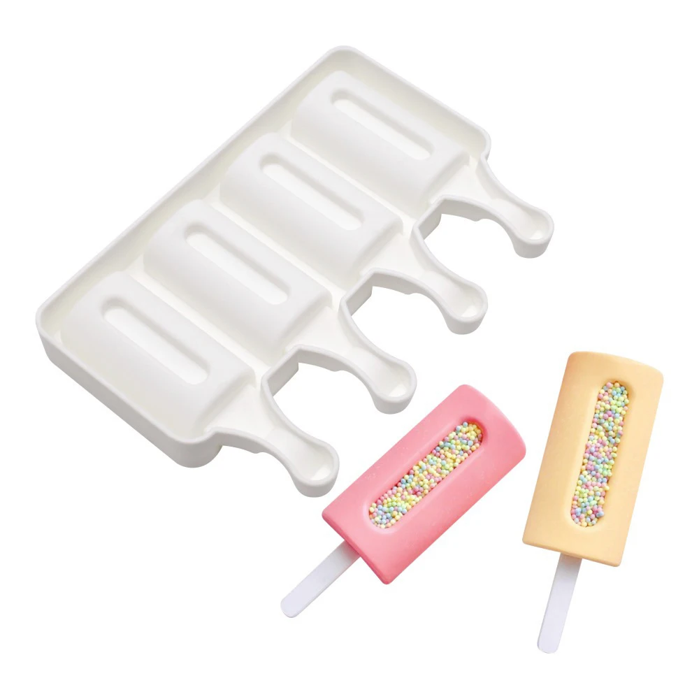 4 Cavity Silicone Ice Cream Mold Popsicle Molds With Sticks For 3d Ice Moulds For Children Party
4 Cavity Silicone Ice Cream Mold Popsicle Molds With Sticks For 3d Ice Moulds For Children Party