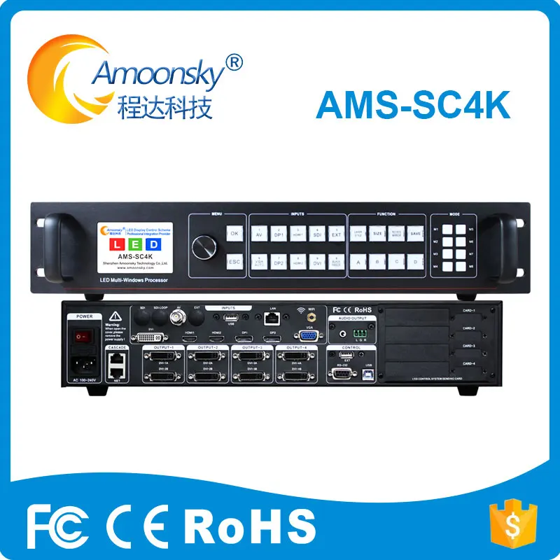 AMS- SC4K multi window video splicer processor can 4K input DP port for led matrix 32*32 led digital p2 led module event screen
AMS- SC4K multi window video splicer processor can 4K input DP port for led matrix 32*32 led digital p2 led module event screen