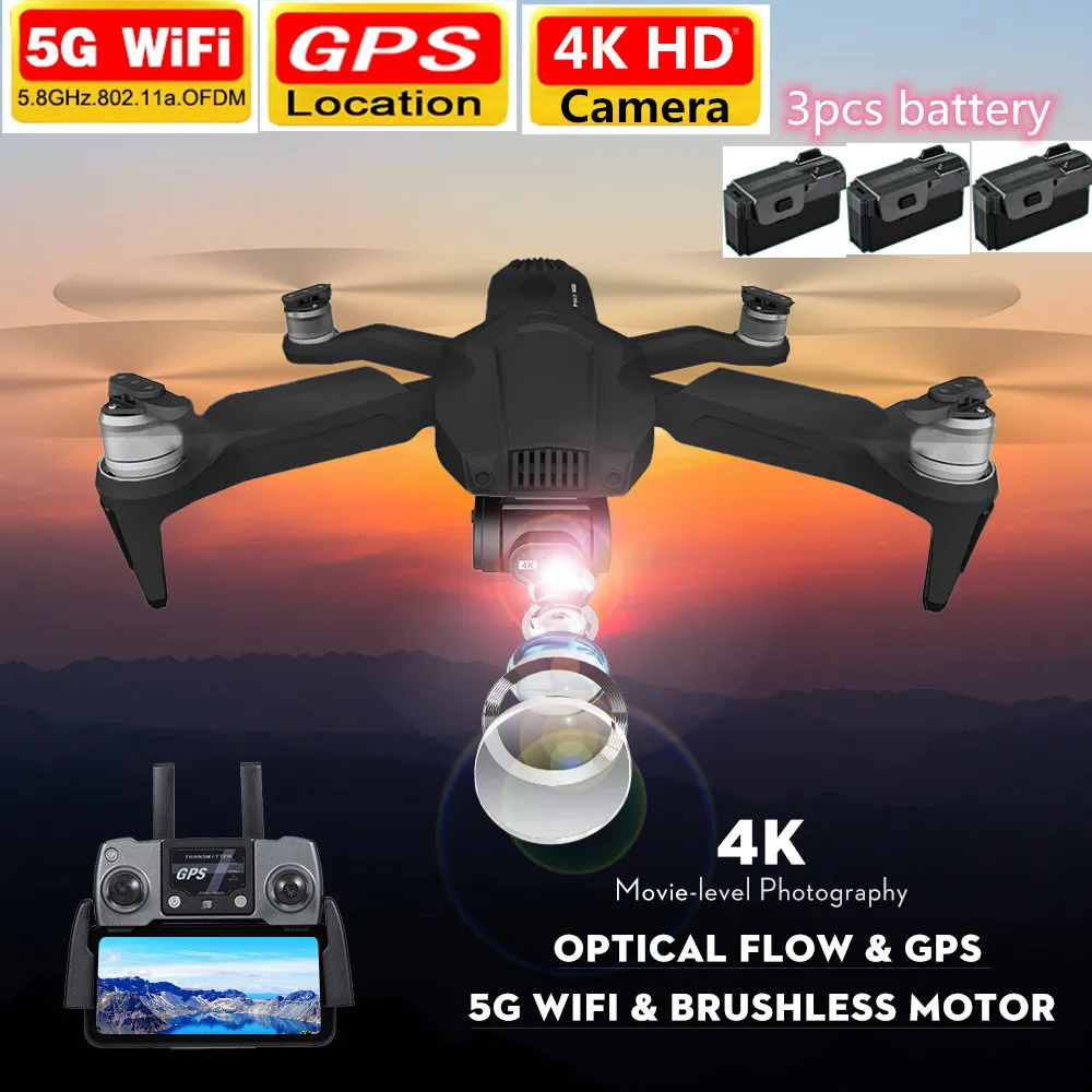 GPS Position 5G 4K ESC Camera Brushless Motor 2KM GPS WIFI FPV RC Drone With 3 Battery Optical Flow Altitude Hold RC Qudcopter
GPS Position 5G 4K ESC Camera Brushless Motor 2KM GPS WIFI FPV RC Drone With 3 Battery Optical Flow Altitude Hold RC Qudcopter