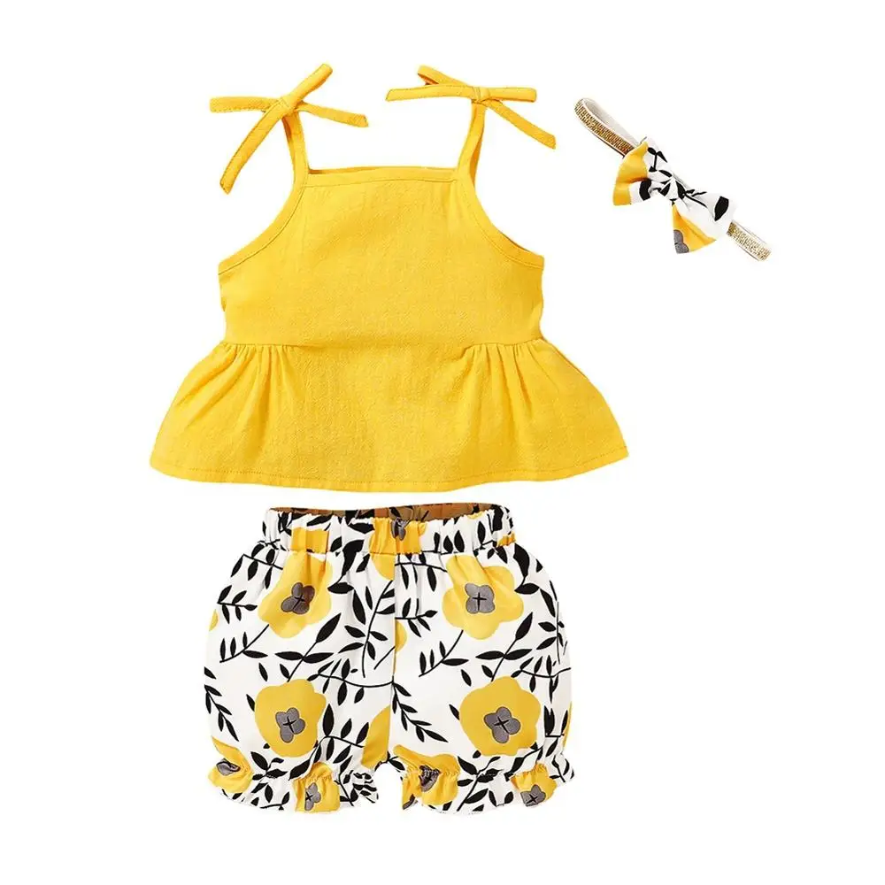 Summer Newborn Baby Girls 3PCS Top Floral Print Shorts Set Toddler Girl Shorts Outfit
Summer Newborn Baby Girls 3PCS Top Floral Print Shorts Set Toddler Girl Shorts Outfit