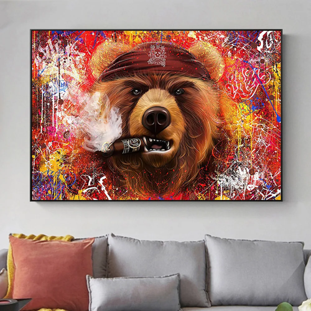 Smoking Mafia Bear Home Decor Graffiti Art Poster Painting On The Canvas Prints Funny Animal Wall Picture For Living Room Cuadro
Smoking Mafia Bear Home Decor Graffiti Art Poster Painting On The Canvas Prints Funny Animal Wall Picture For Living Room Cuadro