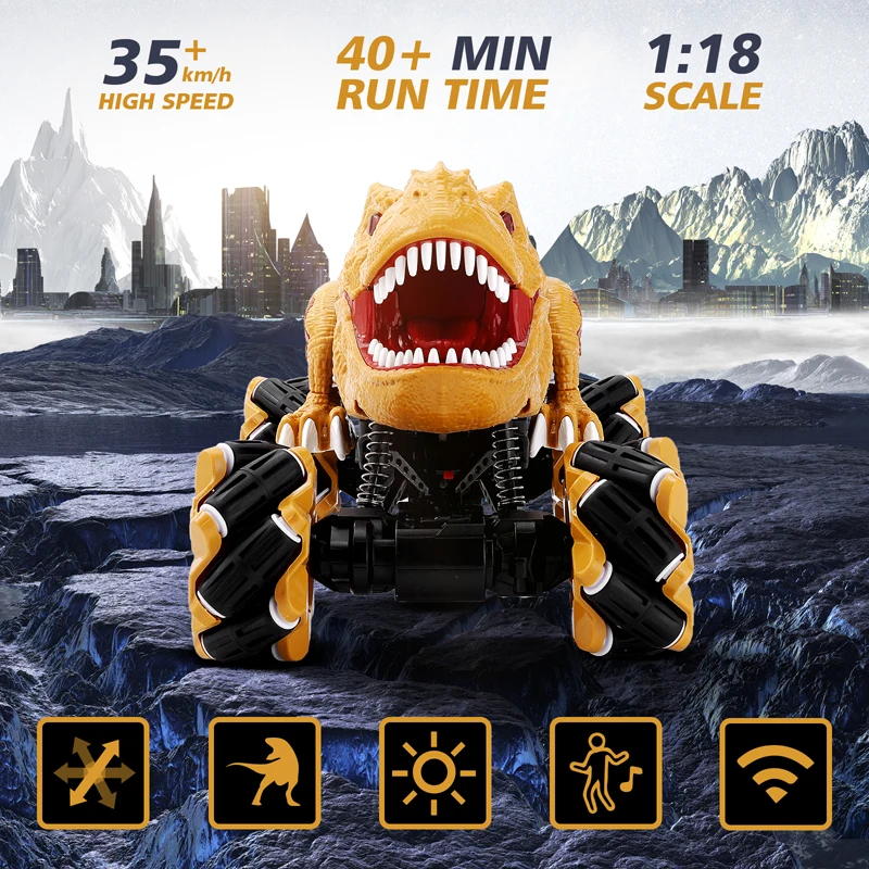 Remote Control Dinosaur Car Off-Road Crawler Radio Control Buggy Trucks T-Rex RC Cars Toys for Boys Vehicle Machine Kids Gifts
Remote Control Dinosaur Car Off-Road Crawler Radio Control Buggy Trucks T-Rex RC Cars Toys for Boys Vehicle Machine Kids Gifts
