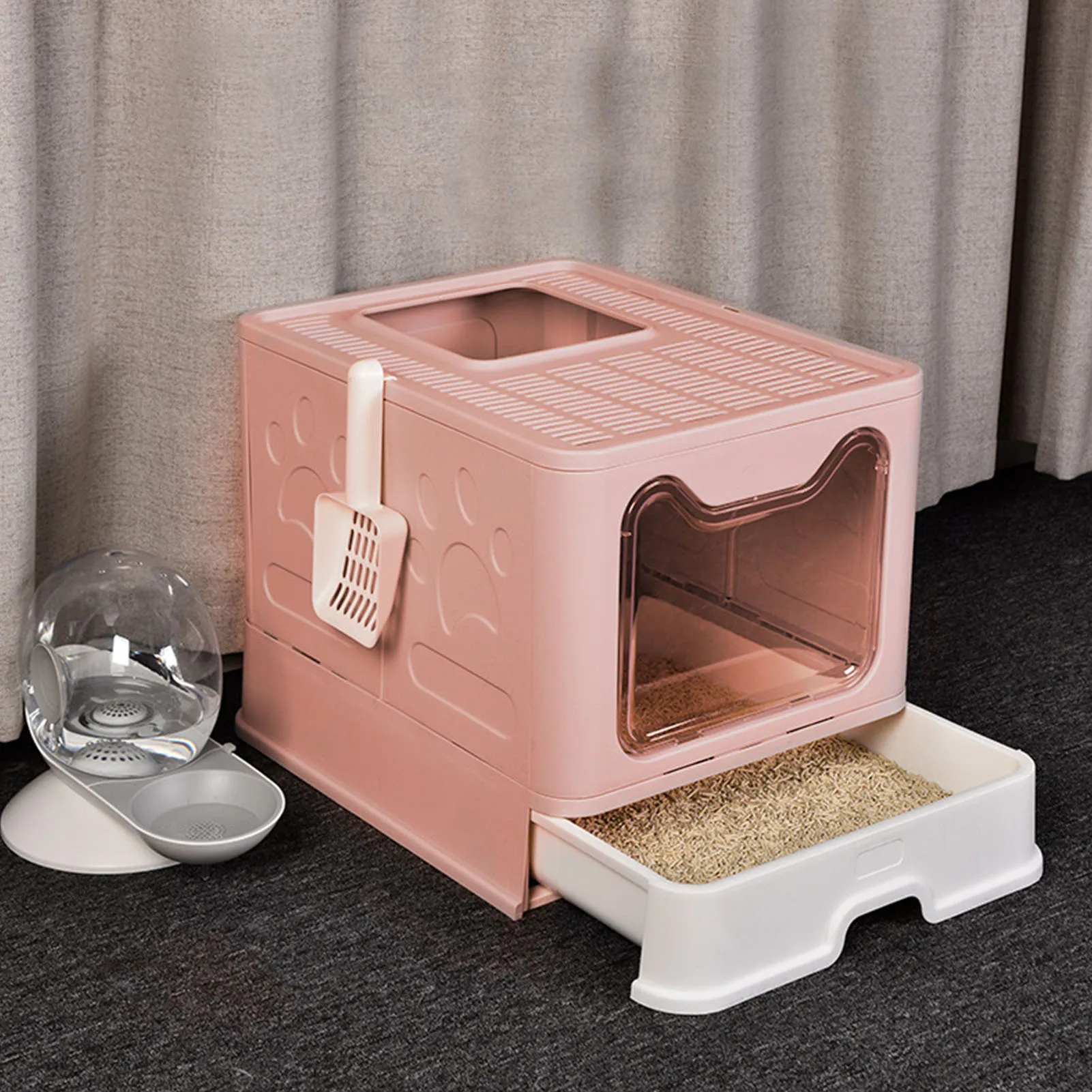 Cat Litter Tray Foldable Cat Litter Box Cat Potty Anti-splashing Cat Toilet Trainer High Capacity Pet Litter Pan Holder 2021
Cat Litter Tray Foldable Cat Litter Box Cat Potty Anti-splashing Cat Toilet Trainer High Capacity Pet Litter Pan Holder 2021