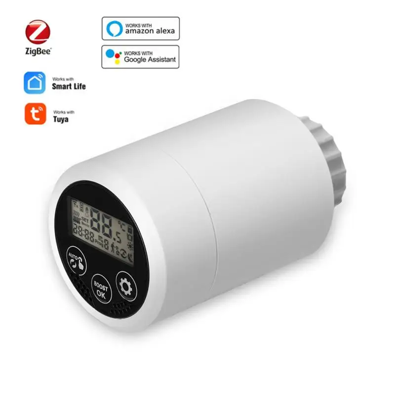 Tuya ZigBee Smart Radiator Actuator Programmable Thermostatic Radiator Valve Temperature Controller With Alexa Google Assistant
Tuya ZigBee Smart Radiator Actuator Programmable Thermostatic Radiator Valve Temperature Controller With Alexa Google Assistant