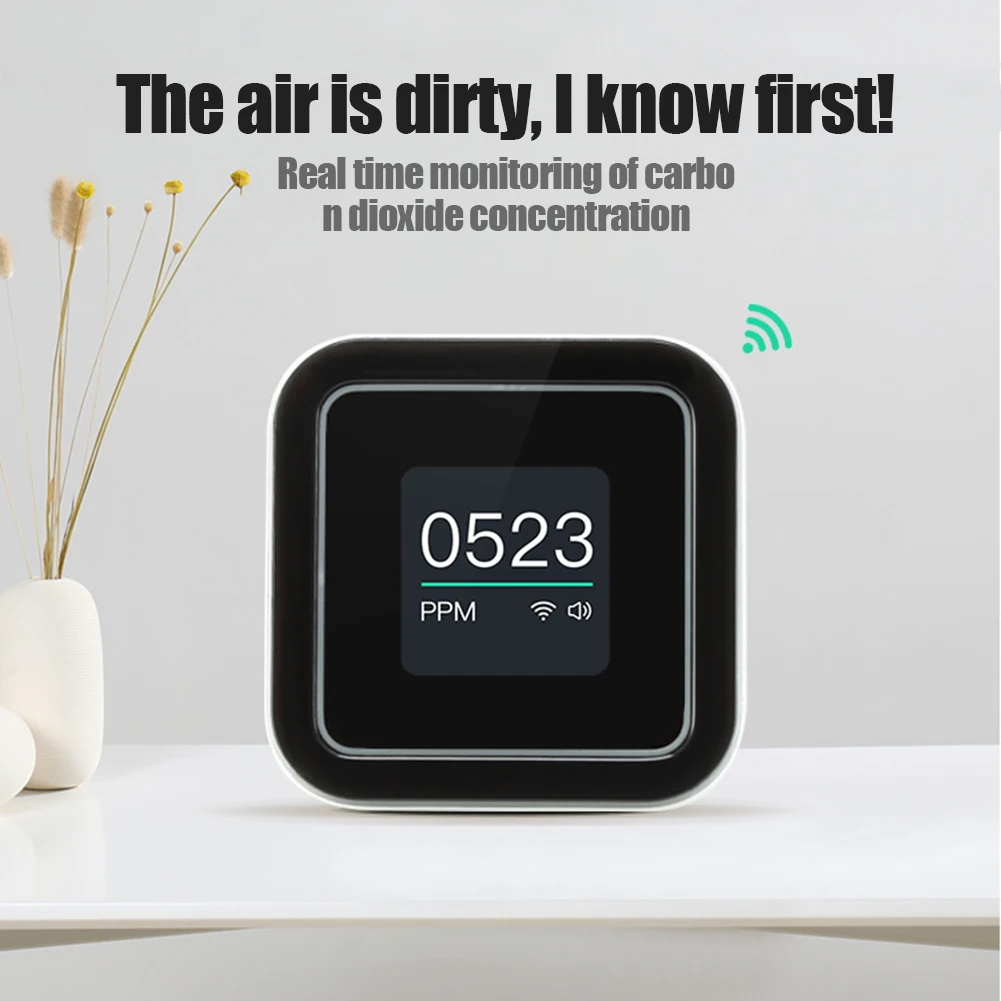 WiFi Smart CO2 Detector Indoor Air Carbon Dioxide Meter Tester with App Remote Checking Alarm Analysis Instrument
WiFi Smart CO2 Detector Indoor Air Carbon Dioxide Meter Tester with App Remote Checking Alarm Analysis Instrument