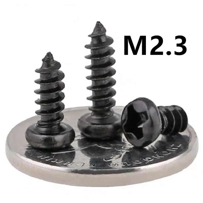 500pcs/lot GB845 M2.3x4/5/6/8/10/12/14mm PA Carbon steel black cross round head self-tapping screw
500pcs/lot GB845 M2.3x4/5/6/8/10/12/14mm PA Carbon steel black cross round head self-tapping screw