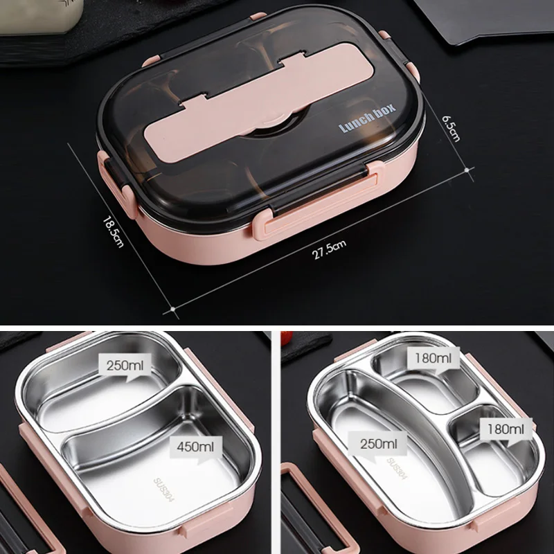 Portable 304 Stainless Steel Lunch Box 2020 New Hot Japanese Style Compartment Bento Box Kitchen Leakproof Food Container
Portable 304 Stainless Steel Lunch Box 2020 New Hot Japanese Style Compartment Bento Box Kitchen Leakproof Food Container