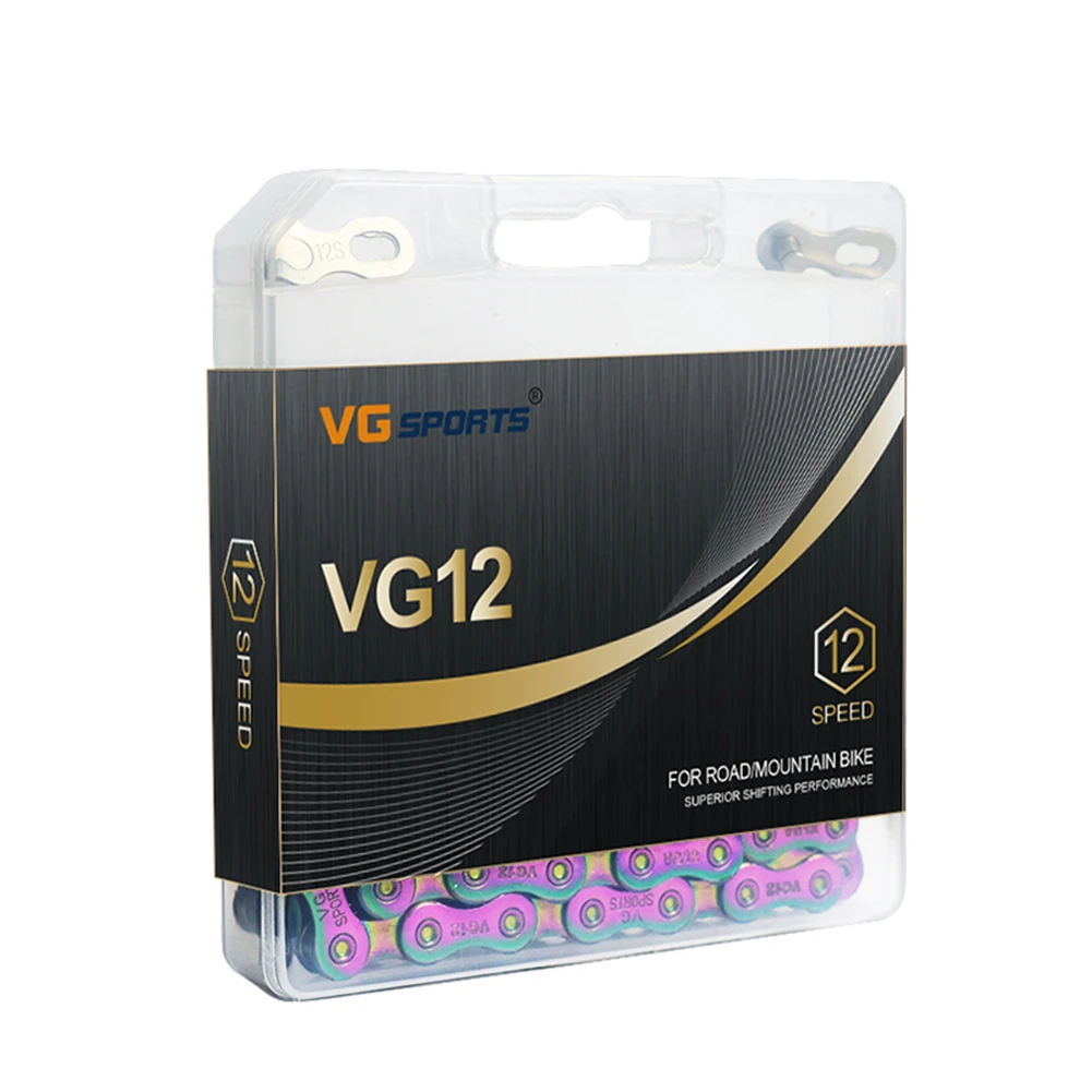 VG Sports Bicycle Chain Steel 126 Links 12 Speed MTB Road Bike Half Hollow Chain Cycling Equipment Accessories
VG Sports Bicycle Chain Steel 126 Links 12 Speed MTB Road Bike Half Hollow Chain Cycling Equipment Accessories