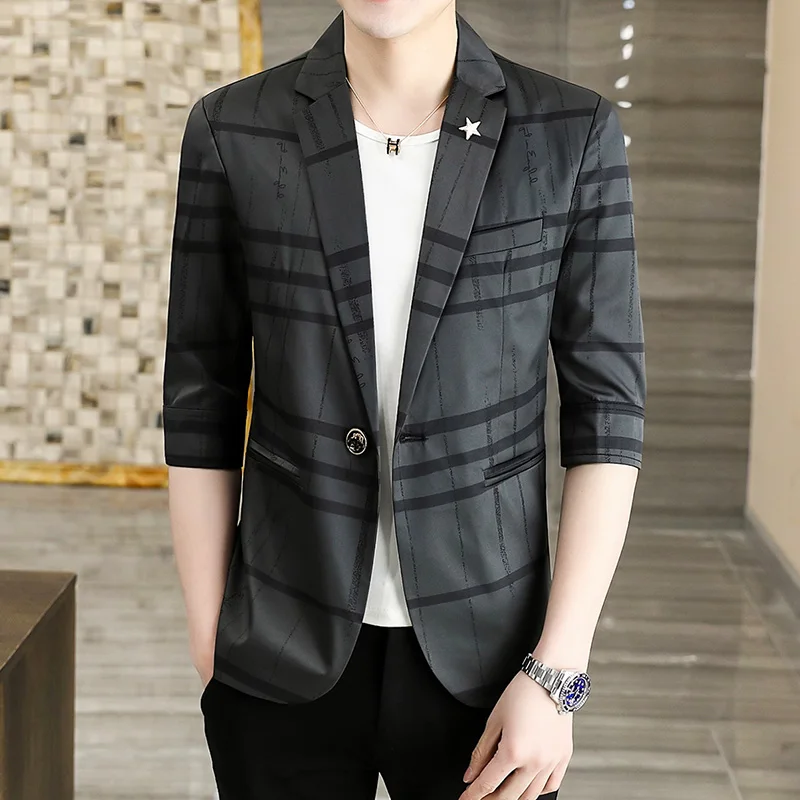 2021 Fashion Men Blazers Plaid Casual Suit Jacket 3/4 Sleeve Wedding Business Blazer Street Wear Social Slim Coat Costume Homme
2021 Fashion Men Blazers Plaid Casual Suit Jacket 3/4 Sleeve Wedding Business Blazer Street Wear Social Slim Coat Costume Homme