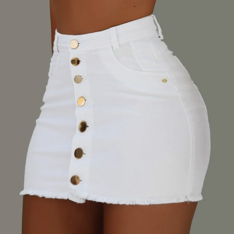 Women Button Denim Jeans Bodycon Mini Skirts Strench High Waist Sexy Club Skirt Summer
Women Button Denim Jeans Bodycon Mini Skirts Strench High Waist Sexy Club Skirt Summer
