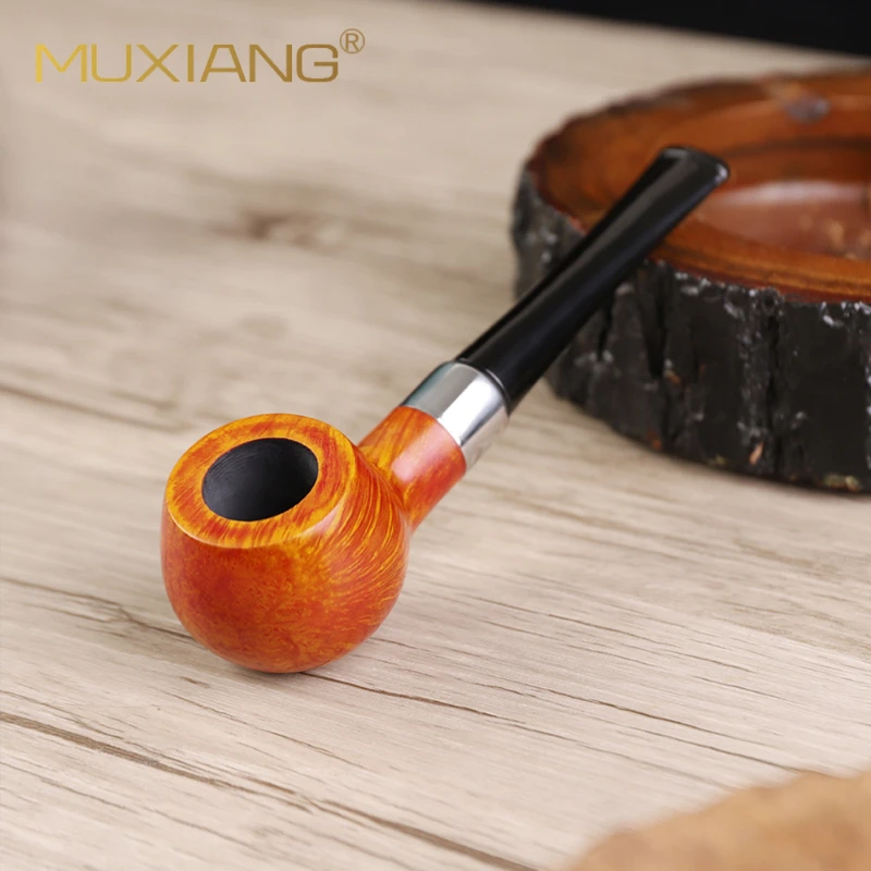 Heather Wood Pipe Handmade Heather Root Nodule Pipe Solid Wood Pipe Wooden Smoking Set with Metal Ring Pitted Sandblasting
Heather Wood Pipe Handmade Heather Root Nodule Pipe Solid Wood Pipe Wooden Smoking Set with Metal Ring Pitted Sandblasting