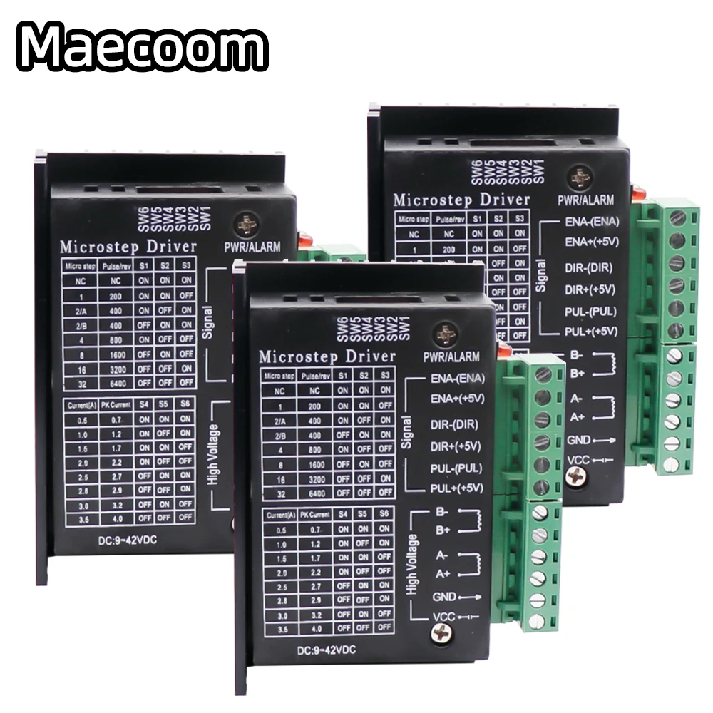 TB6600 Драйвер шагового двигателя Nema 23 Nema 34 42/57/86 Nema17 32 сегмента А 42 В постоянного тока, гравировальный станок с ЧПУ, деревообрабатывающий фрезе...
TB6600 Драйвер шагового двигателя Nema 23 Nema 34 42/57/86 Nema17 32 сегмента А 42 В постоянного тока, гравировальный станок с ЧПУ, деревообрабатывающий фрезе...
