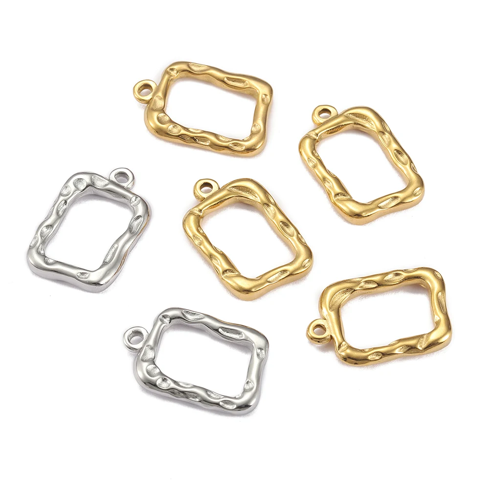 5pcs/lot Stainless Steel Pendants Uneven Rectangle Connector Charms Fit Earring Bracelets Necklace DIY Jewelry Making Supplies
5pcs/lot Stainless Steel Pendants Uneven Rectangle Connector Charms Fit Earring Bracelets Necklace DIY Jewelry Making Supplies